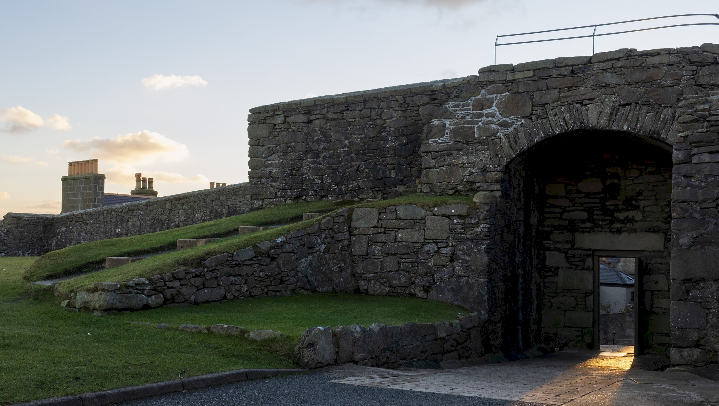 Exterior walls of an artillery fort