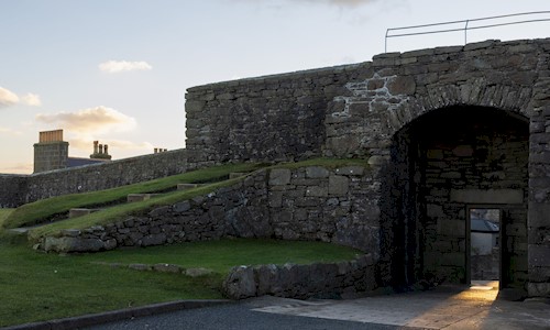 Exterior walls of an artillery fort