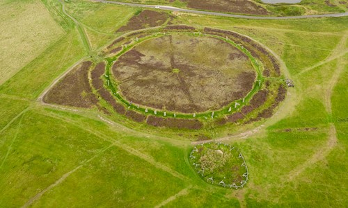 Aerial image of the Ring of Brodgar, Orkney.