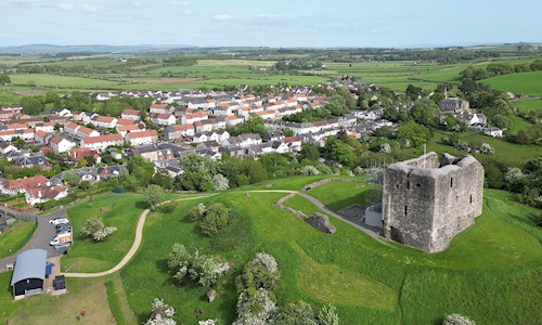Aerial view of Dundonald Castle