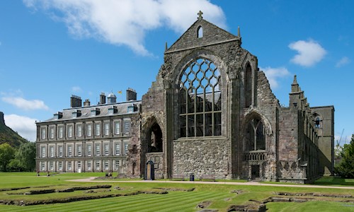 View of Holyrood Palace and Abbey from the north-east