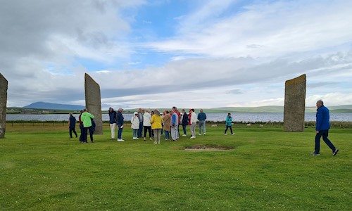 Visitors at Stenness Standing Stones