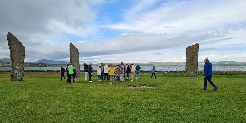 Visitors at Stenness Standing Stones