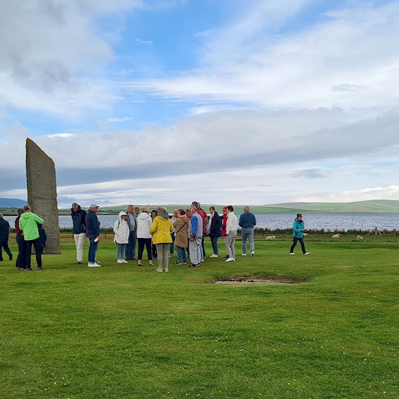 Visitors at Stenness Standing Stones
