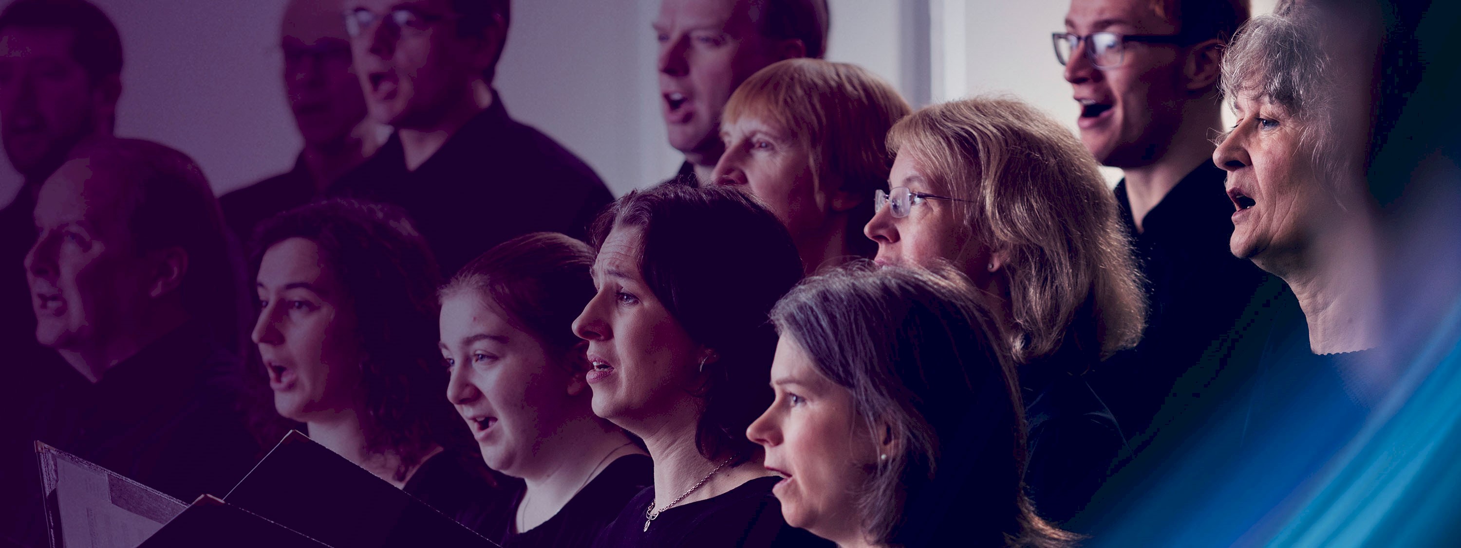 Members of a choir singing