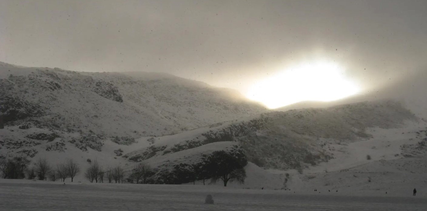 Snow covered hills
