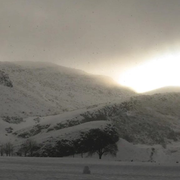 Snow covered hills