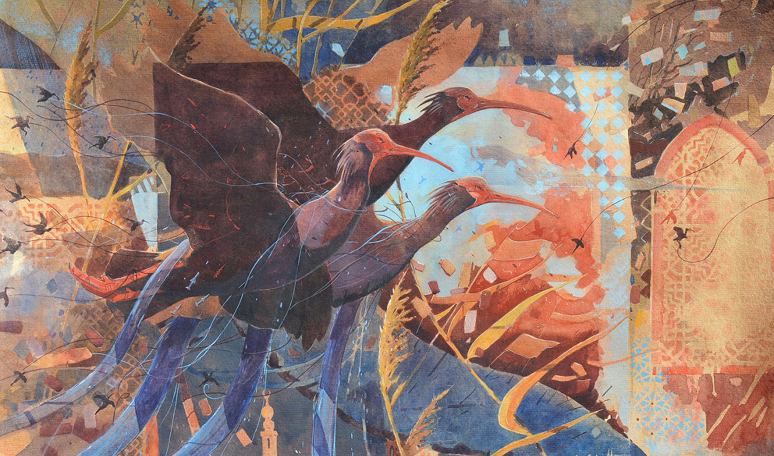 A drawing by wildlife artist Derek Robertson