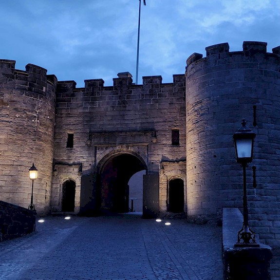 A general view of Stirling Castle at night