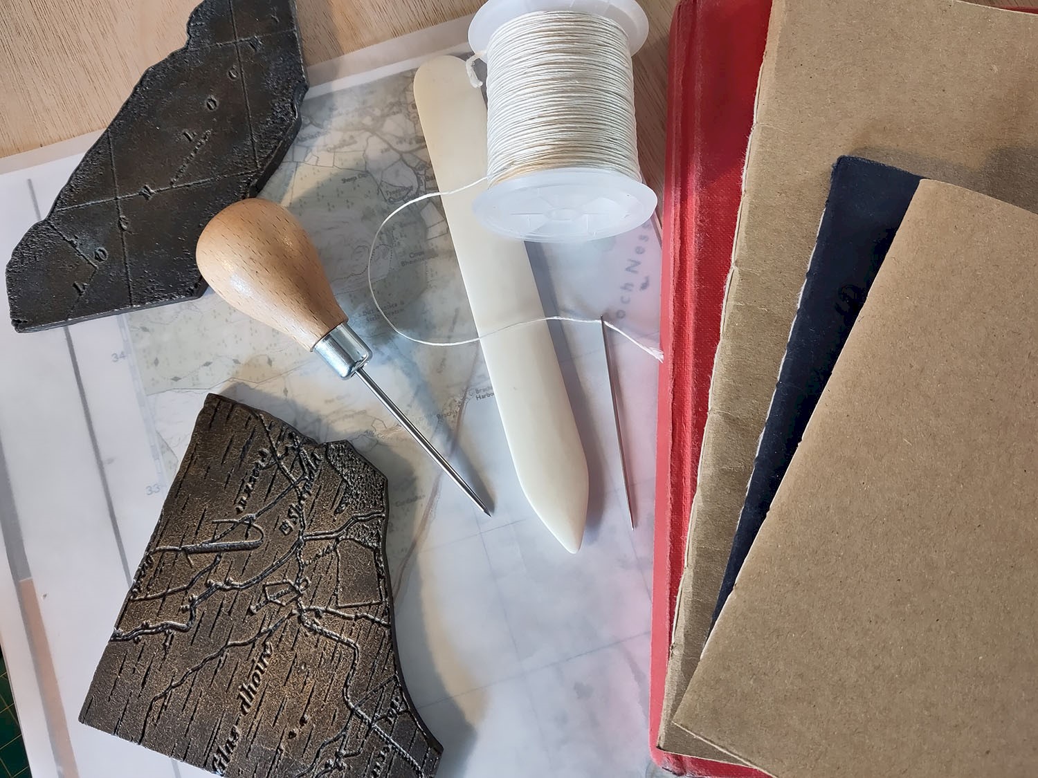 Tools and accessories used for book binding