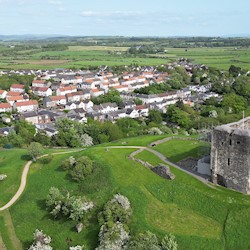 Aerial view of Dundonald Castle