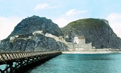 General view of Dumbarton Castle Rock and Fort