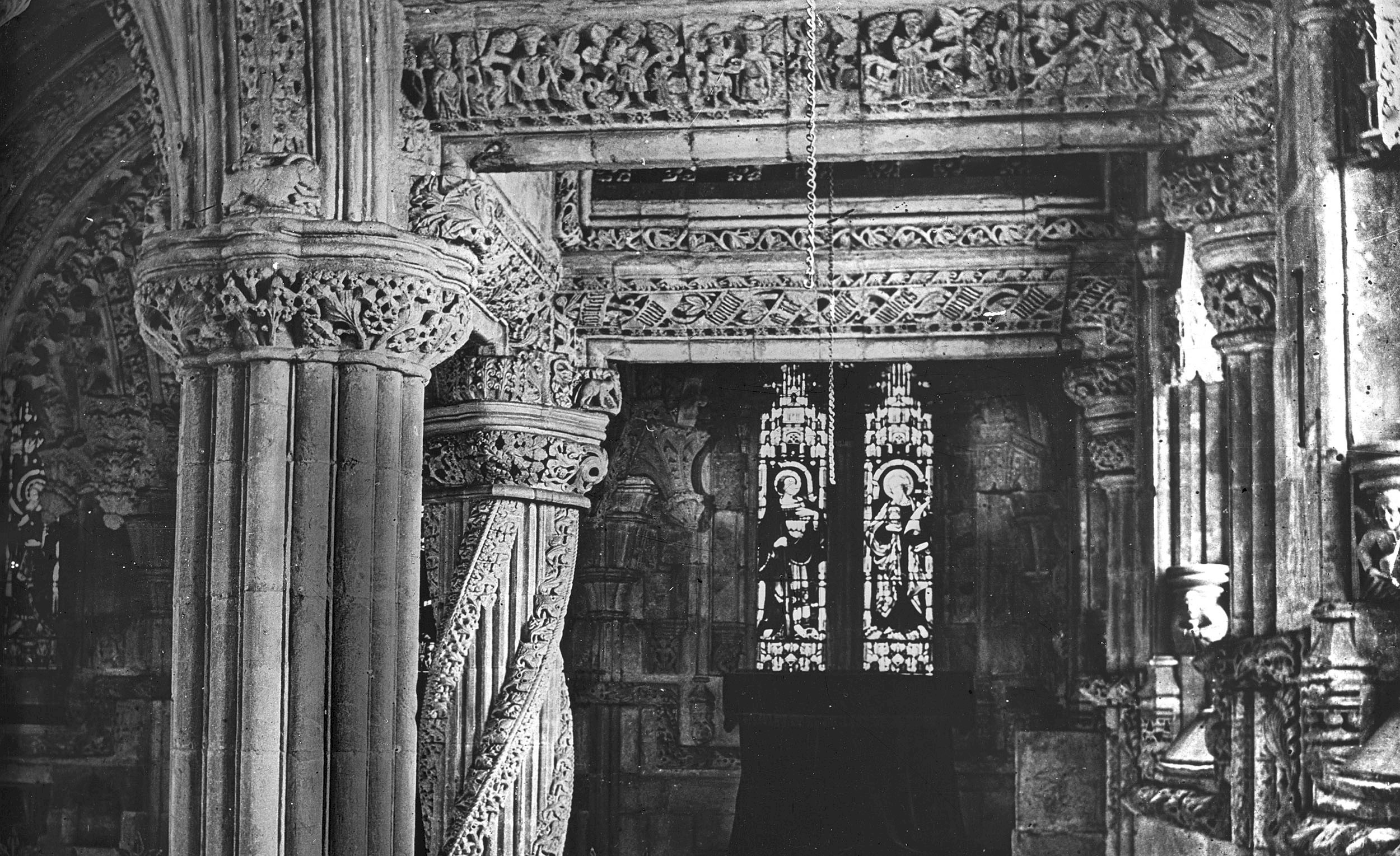 View of South Aisle inside Rosslyn Chapel