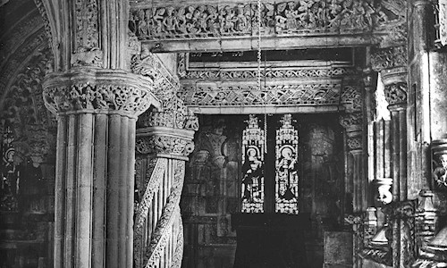 View of South Aisle inside Rosslyn Chapel