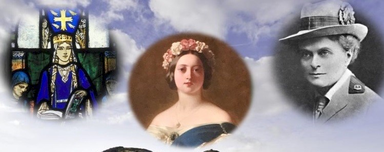 Illustrations of significant Scottish women from throughout history pictured above Edinburgh's Arthur's Seat