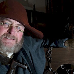 A re-enactor dressed as a Garrison