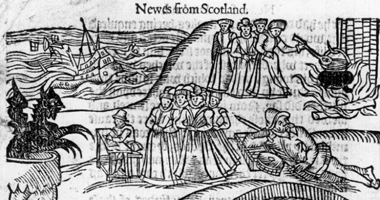 A drawing showing a cauldron and a dragon