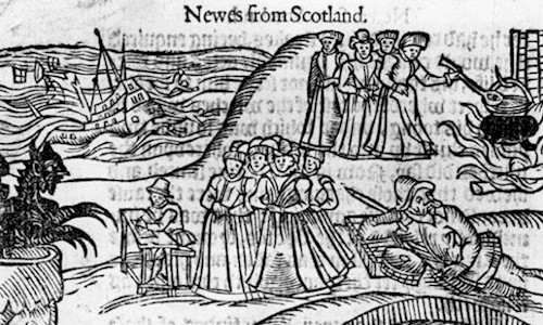 A drawing showing a cauldron and a dragon